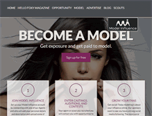 Tablet Screenshot of modelinfluence.com